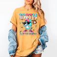 Dabbing Drippy 100th Days Of School Baseball Ice Cream Drip Women's Comfort Colors T-Shirt Mustard Dabbing Drippy 100th Days Of School Baseball Ice Cream Drip Women's Comfort Colors T-Shirt Mustard