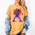 Drip Skeleton Batting Baseball Halloween Women's Comfort Colors T-Shirt Mustard