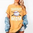 Dugout Mom Baseball Mommy Baseball Mother's Day Women's Comfort Colors T-Shirt Mustard Dugout Mom Baseball Mommy Baseball Mother's Day Women's Comfort Colors T-Shirt Mustard