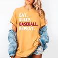 Eat Sleep Baseball Repeat Baseball Player Women's Comfort Colors T-Shirt Mustard Eat Sleep Baseball Repeat Baseball Player Women's Comfort Colors T-Shirt Mustard