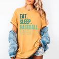 Eat Sleep Baseball Repeat Baseball Player Baseball Women's Comfort Colors T-Shirt Mustard Eat Sleep Baseball Repeat Baseball Player Baseball Women's Comfort Colors T-Shirt Mustard
