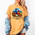 Father Son Baseball Father's Day Women's Comfort Colors T-Shirt Mustard