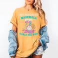 My Favorite Baseball Player Calls Me Dad Ice Cream Drip Women's Comfort Colors T-Shirt Mustard My Favorite Baseball Player Calls Me Dad Ice Cream Drip Women's Comfort Colors T-Shirt Mustard