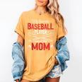My Favorite Baseball Player Calls Me Mom Baseball Moms Women's Comfort Colors T-Shirt Mustard