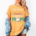 My Favorite Baseball Player Calls Me Mom Baseball Mom Premium Women's Comfort Colors T-Shirt Mustard