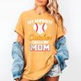 My Favorite Catcher Calls Me Mom Catcher Baseball Mom Heart Women's Comfort Colors T-Shirt Mustard