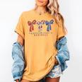My Favorite Season Is Baseball Coquette Bow Game Day Mom Sis Women's Comfort Colors T-Shirt Mustard