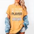 My Favorite T-Ball Player Calls Me Mom Baseball Mom Tee Ball Women's Comfort Colors T-Shirt Mustard