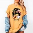 Football Mom Baseball Mom Life Messy Bun Mom Of Both Women's Comfort Colors T-Shirt Mustard Football Mom Baseball Mom Life Messy Bun Mom Of Both Women's Comfort Colors T-Shirt Mustard
