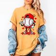 Game Day Baseball Drip Valentine Hearts Sport Lover Women's Comfort Colors T-Shirt Mustard