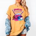 Game Kindergarten Baseball Ice Cream Drip On Back To School Women's Comfort Colors T-Shirt Mustard