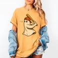 Ghost Baseball Halloween Costume Men Boys Kids Women's Comfort Colors T-Shirt Mustard
