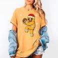 Gingerbread Man Baseball Christmas Women's Comfort Colors T-Shirt Mustard Gingerbread Man Baseball Christmas Women's Comfort Colors T-Shirt Mustard