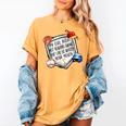 My Girl Might Not Always Swing But I Do Baseball Mom Mama Women's Comfort Colors T-Shirt Mustard