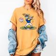 Goat Baseball Player With Bat And Ball Drip Animal Sports Women's Comfort Colors T-Shirt Mustard