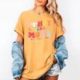 Groovy Retro I Love Hot Baseball Moms With After Game Snacks Women's Comfort Colors T-Shirt Mustard