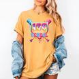 Happy 100 Days Of School Baseball Drip Theme Party 100th Day Women's Comfort Colors T-Shirt Mustard Happy 100 Days Of School Baseball Drip Theme Party 100th Day Women's Comfort Colors T-Shirt Mustard