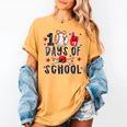 Happy 100 Days Of School Baseball Girls Coquette Bow Teacher Women's Comfort Colors T-Shirt Mustard Happy 100 Days Of School Baseball Girls Coquette Bow Teacher Women's Comfort Colors T-Shirt Mustard