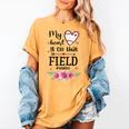 My Heart Is On That Field Ball Gigi Baseball Mom Women's Comfort Colors T-Shirt Mustard