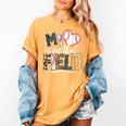 My Heart Is On That Field Mother's Day Baseball Mom Women Women's Comfort Colors T-Shirt Mustard