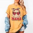 Heart Glasses Baseball Mama Baseball Mom Mother's Day Women's Comfort Colors T-Shirt Mustard