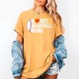 I Heart Hot Baseball Moms Women's Comfort Colors T-Shirt Mustard