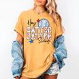 Hey Batter Batter Swing Graphic For Baseball Moms Women's Comfort Colors T-Shirt Mustard Hey Batter Batter Swing Graphic For Baseball Moms Women's Comfort Colors T-Shirt Mustard