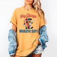 Hey Chicago Whadya Say Baseball Hot Dog Women's Comfort Colors T-Shirt Mustard Hey Chicago Whadya Say Baseball Hot Dog Women's Comfort Colors T-Shirt Mustard