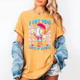 I Hit 100 Days Of School Baseball Ice Cream Drip Women's Comfort Colors T-Shirt Mustard