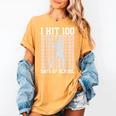 I Hit 100 Days Of School Boys Kids 100th Day Balls Baseball Women's Comfort Colors T-Shirt Mustard I Hit 100 Days Of School Boys Kids 100th Day Balls Baseball Women's Comfort Colors T-Shirt Mustard
