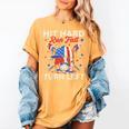 Hit Hard Run Fast Turn Left Baseball Cream Drip Crossed Bats Women's Comfort Colors T-Shirt Mustard