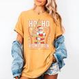 Ho Ho Home Run Baseball Christmas Holiday Sports Santa Women's Comfort Colors T-Shirt Mustard Ho Ho Home Run Baseball Christmas Holiday Sports Santa Women's Comfort Colors T-Shirt Mustard