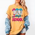 HUGvyn 100 Days Of School Baseball Ice Cream Teacher Student Women's Comfort Colors T-Shirt Mustard