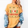 I’Ll Be Home For Christmas Baseball Ugly Sweater Art Women's Comfort Colors T-Shirt Mustard