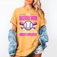 I'm A Baseball Mom Baseball Pitcher Catcher Baseball Player Women's Comfort Colors T-Shirt Mustard