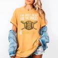 I'm Just Here For The Snacks And Commercials Baseball Women's Comfort Colors T-Shirt Mustard I'm Just Here For The Snacks And Commercials Baseball Women's Comfort Colors T-Shirt Mustard