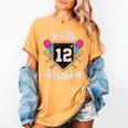 It's My 12th Birthday Baseball Fan Celebration Women's Comfort Colors T-Shirt Mustard