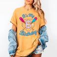 It's My 6th Birthday Baseball Fan Fun Party Celebration Women's Comfort Colors T-Shirt Mustard It's My 6th Birthday Baseball Fan Fun Party Celebration Women's Comfort Colors T-Shirt Mustard