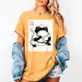 Japanese Grumpy Frog Baseball Player Baseball Women's Comfort Colors T-Shirt Mustard