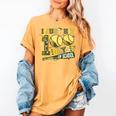 I Just Hit 100 Days Of School Baseball Teacher Boy Girl Kid Women's Comfort Colors T-Shirt Mustard
