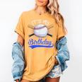 Kids 8th Baseball Birthday Party Boys Sport Fan 8 Years Old Women's Comfort Colors T-Shirt Mustard