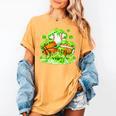 Kids St Patricks Day Shamrock Basketball Baseball Football Women's Comfort Colors T-Shirt Mustard Kids St Patricks Day Shamrock Basketball Baseball Football Women's Comfort Colors T-Shirt Mustard