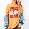 Kids Stealing Hearts Like I Steal Bases Cute Baseball Boys Women's Comfort Colors T-Shirt Mustard Kids Stealing Hearts Like I Steal Bases Cute Baseball Boys Women's Comfort Colors T-Shirt Mustard