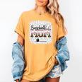 Leopard Baseball Mom Mama Mommy Bleached Women's Comfort Colors T-Shirt Mustard Leopard Baseball Mom Mama Mommy Bleached Women's Comfort Colors T-Shirt Mustard