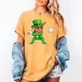 Leprechaun Playing Baseball St Patricks Day Sport Boys Women's Comfort Colors T-Shirt Mustard