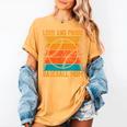 Loud And Proud Baseball Mom Vibrant Colorful Stripe Women's Comfort Colors T-Shirt Mustard