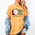 For The Love Of The Game Day Baseball Mom Cheering Lovers Women's Comfort Colors T-Shirt Mustard For The Love Of The Game Day Baseball Mom Cheering Lovers Women's Comfort Colors T-Shirt Mustard