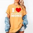 I Love Hot Baseball Moms I Heart Baseball Moms Women's Comfort Colors T-Shirt Mustard I Love Hot Baseball Moms I Heart Baseball Moms Women's Comfort Colors T-Shirt Mustard