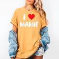 I Love Mamie Heart Grandma Grandmother Grandparent Raglan Baseball Tee Women's Comfort Colors T-Shirt Mustard I Love Mamie Heart Grandma Grandmother Grandparent Raglan Baseball Tee Women's Comfort Colors T-Shirt Mustard