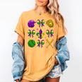 Mardi Gras Baseball Coquette Bow Fat Tuesday Parade Girls Women's Comfort Colors T-Shirt Mustard Mardi Gras Baseball Coquette Bow Fat Tuesday Parade Girls Women's Comfort Colors T-Shirt Mustard